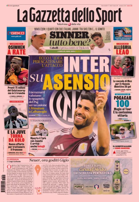 Cover of La Gazzetta dello Sport - Cagliari