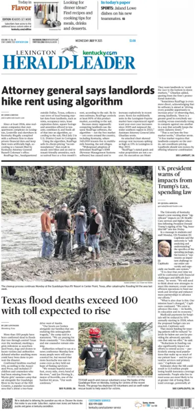 Cover of Lexington Herald-Leader