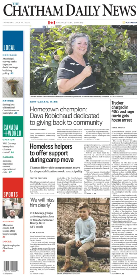 Cover of The Chatham Daily News