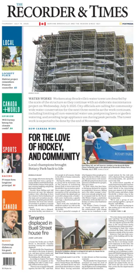 Cover of The Recorder & Times (Brockville)