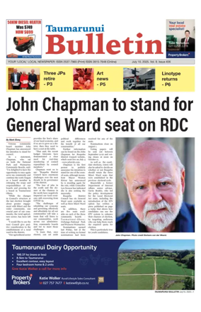 Cover of Taumarunui Bulletin