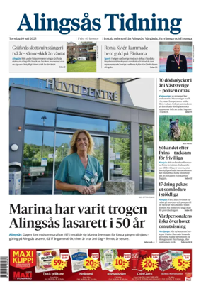 Cover of Alingsås Tidning