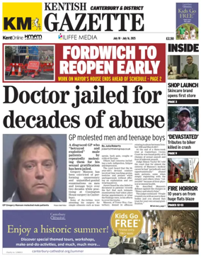 Cover of Kentish Gazette Canterbury & District