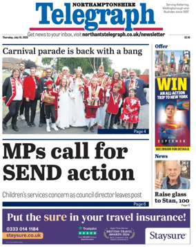 Cover of Northants Evening Telegraph