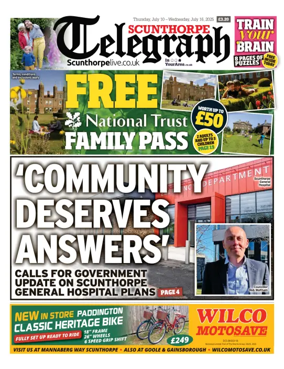 Cover of Scunthorpe Telegraph