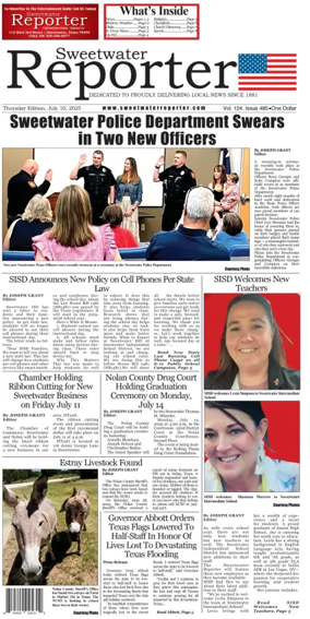 Cover of Sweetwater Reporter