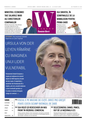 Cover of Romania Libera - Friday Edition