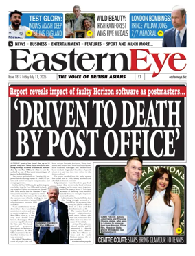 Cover of Eastern Eye (UK)
