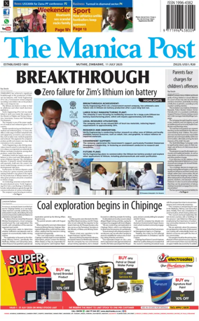 Cover of The Manica Post