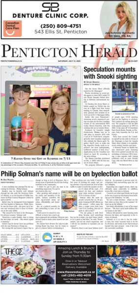 Cover of Penticton Herald