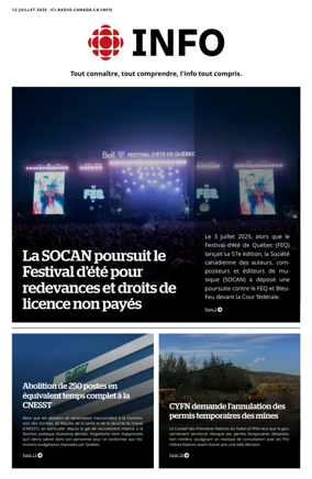 Cover of Radio-Canada Info