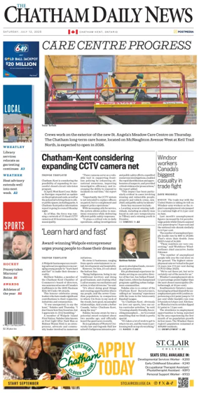 Cover of The Chatham Daily News