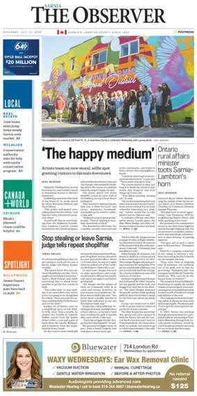 Cover of The Observer (Sarnia)