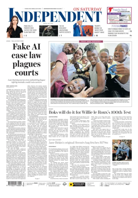 Cover of The Independent on Saturday