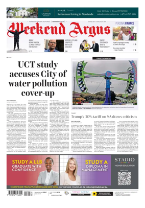 Cover of Weekend Argus (Saturday Edition)