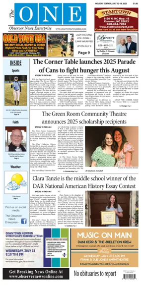 Cover of Observer News Enterprise