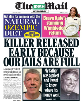 Cover of The Irish Mail on Sunday