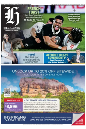 Cover of Herald on Sunday