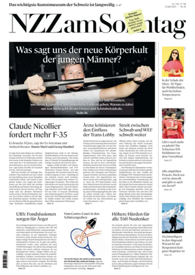 Cover of Neue Zurcher Zeitung Sunday