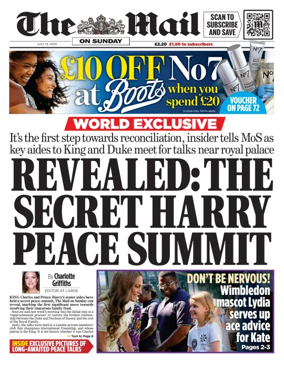 Cover of The Mail on Sunday
