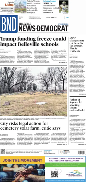 Cover of Belleville News-Democrat (Sunday)