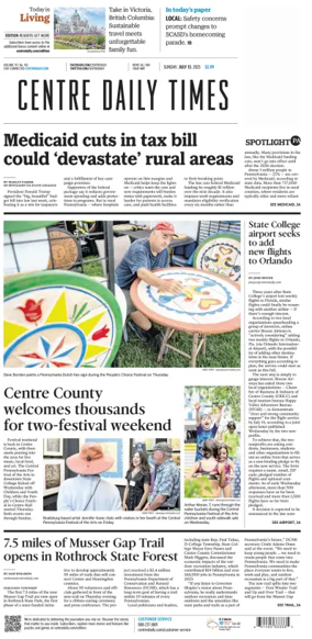 Cover of Centre Daily Times (Sunday)