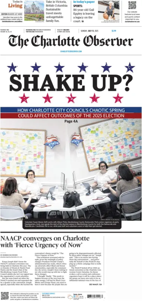 Cover of The Charlotte Observer (Sunday)