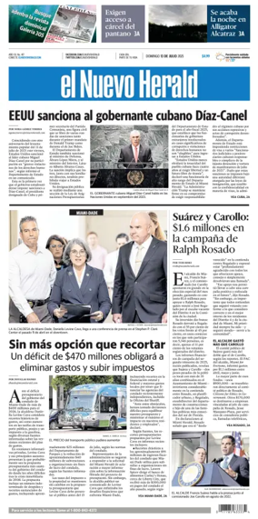 Cover of El Nuevo Herald (Sunday)