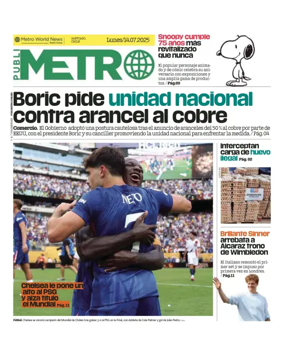Cover of Publimetro Chile