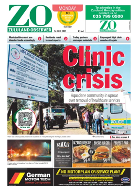 Cover of Zululand Observer - Monday