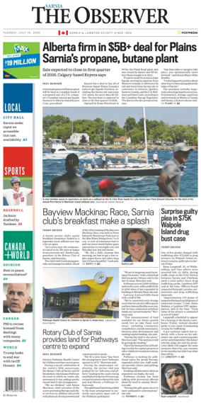 Cover of The Observer (Sarnia)