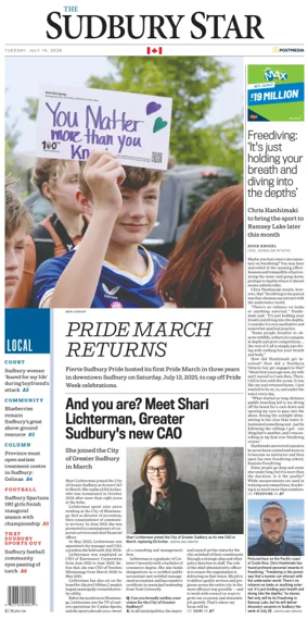 Cover of The Sudbury Star