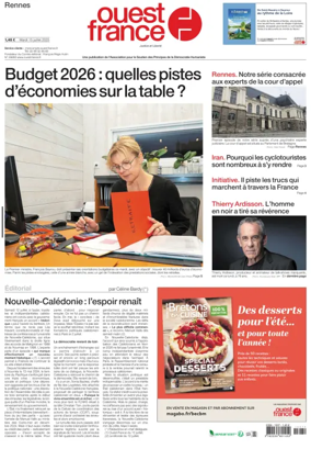 Cover of Ouest France (Rennes)