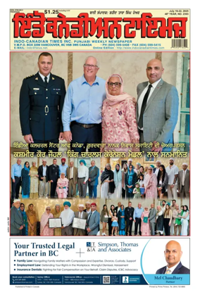 Cover of Indo-Canadian Times
