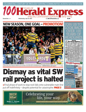 Cover of Herald Express (Torbay, Brixham & South Hams Edition)