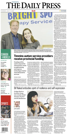 Cover of The Daily Press (Timmins)