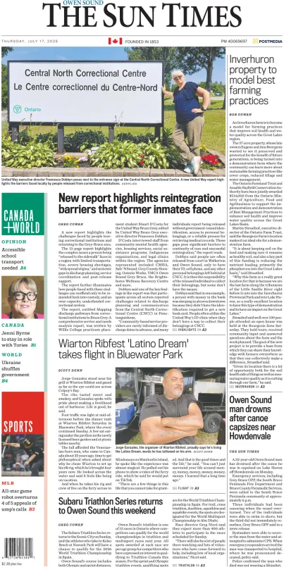 Cover of The Sun Times (Owen Sound)