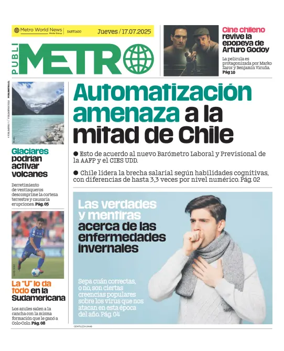 Cover of Publimetro Chile