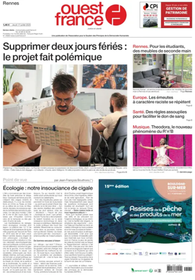 Cover of Ouest France (Rennes)