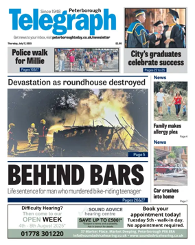 Cover of The Peterborough Evening Telegraph