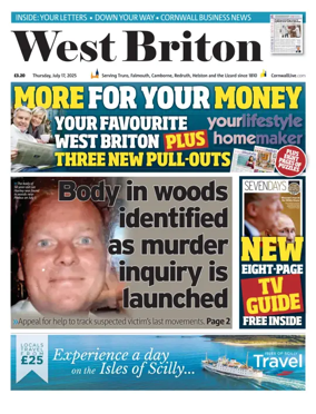 Cover of West Briton (Falmouth Penryn Helston The Lizard)