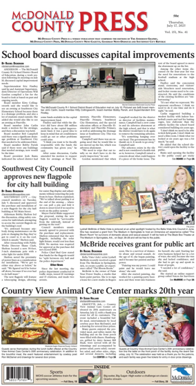 Cover of McDonald County Press