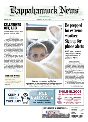 Cover of Rappahannock News