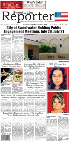 Cover of Sweetwater Reporter