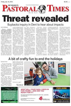 Cover of Deniliquin Pastoral Times