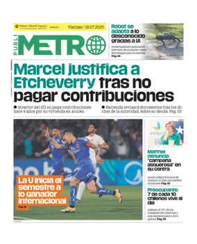 Cover of Publimetro Chile