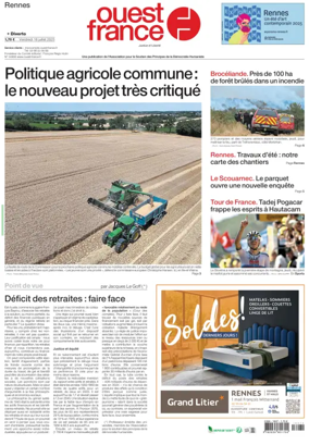 Cover of Ouest France (Rennes)