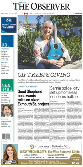 Cover of The Observer (Sarnia)
