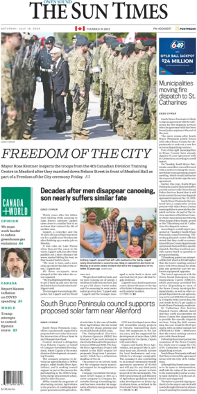 Cover of The Sun Times (Owen Sound)