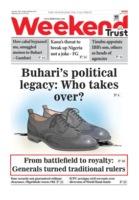 Cover of Weekly Trust